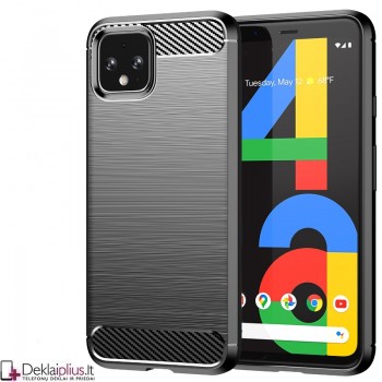 Carbon guminis dėklas - juodas (Google Pixel 4)